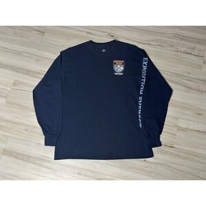 Disney Park Expedition Everest Ride Animal Kingdom Long Sleeve Blue Shirt Size M